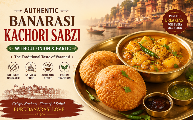 Banarasi Kachori Sabzi Recipe (No Onion No Garlic) | Authentic Varanasi Breakfast